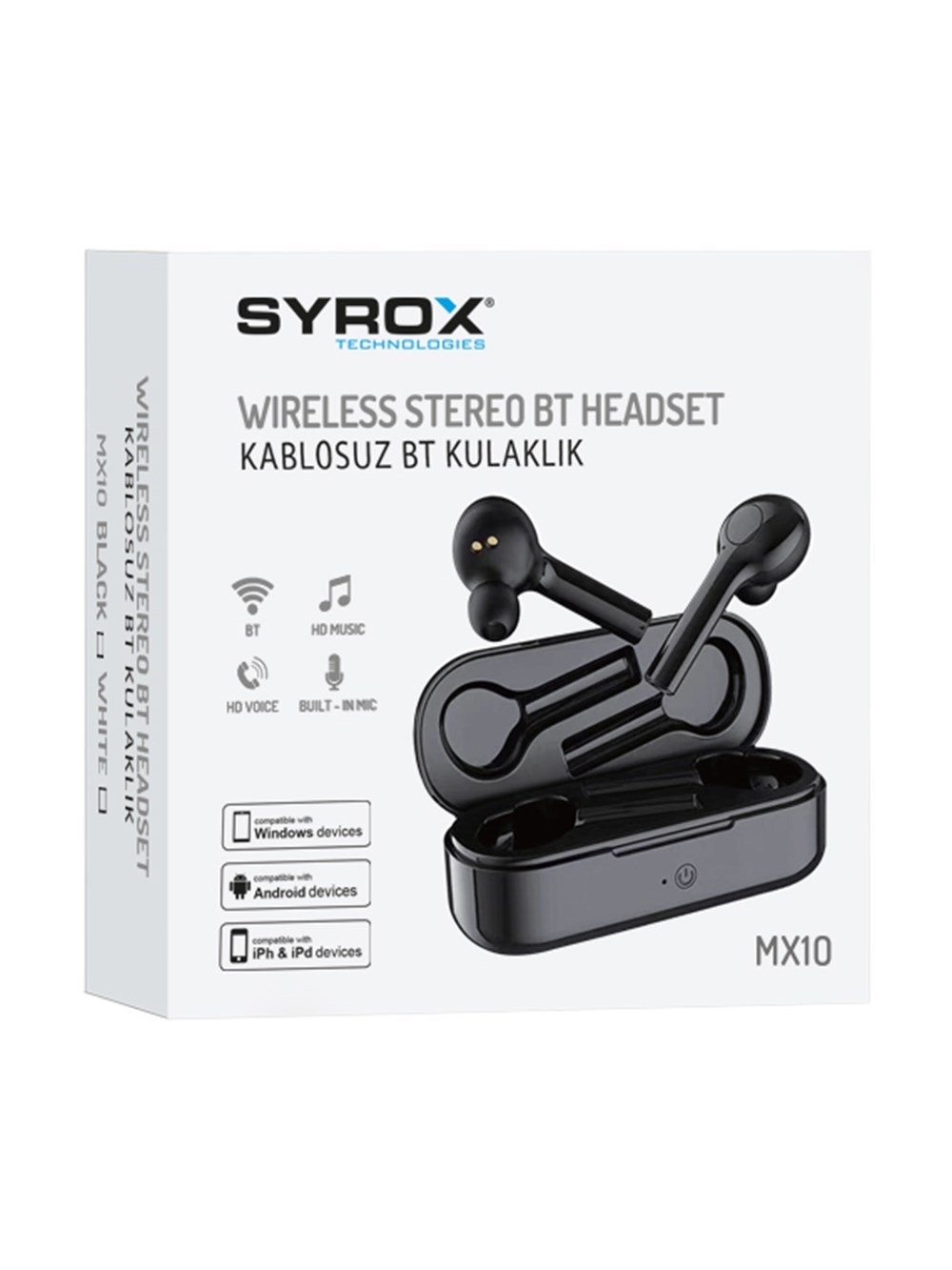 (Beyaz) Airpods Kablosuz Bluetooth Kulaklık Syrox MX10