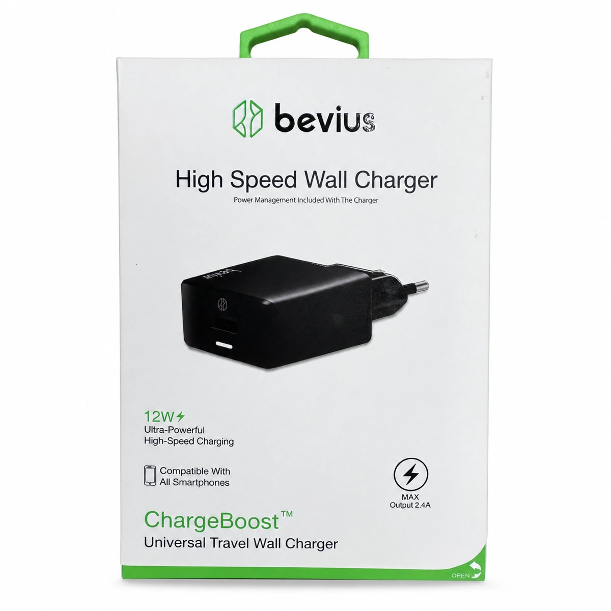 Siyah 12W Işıklı Duvar Şarj Cihazı BVS-CH401