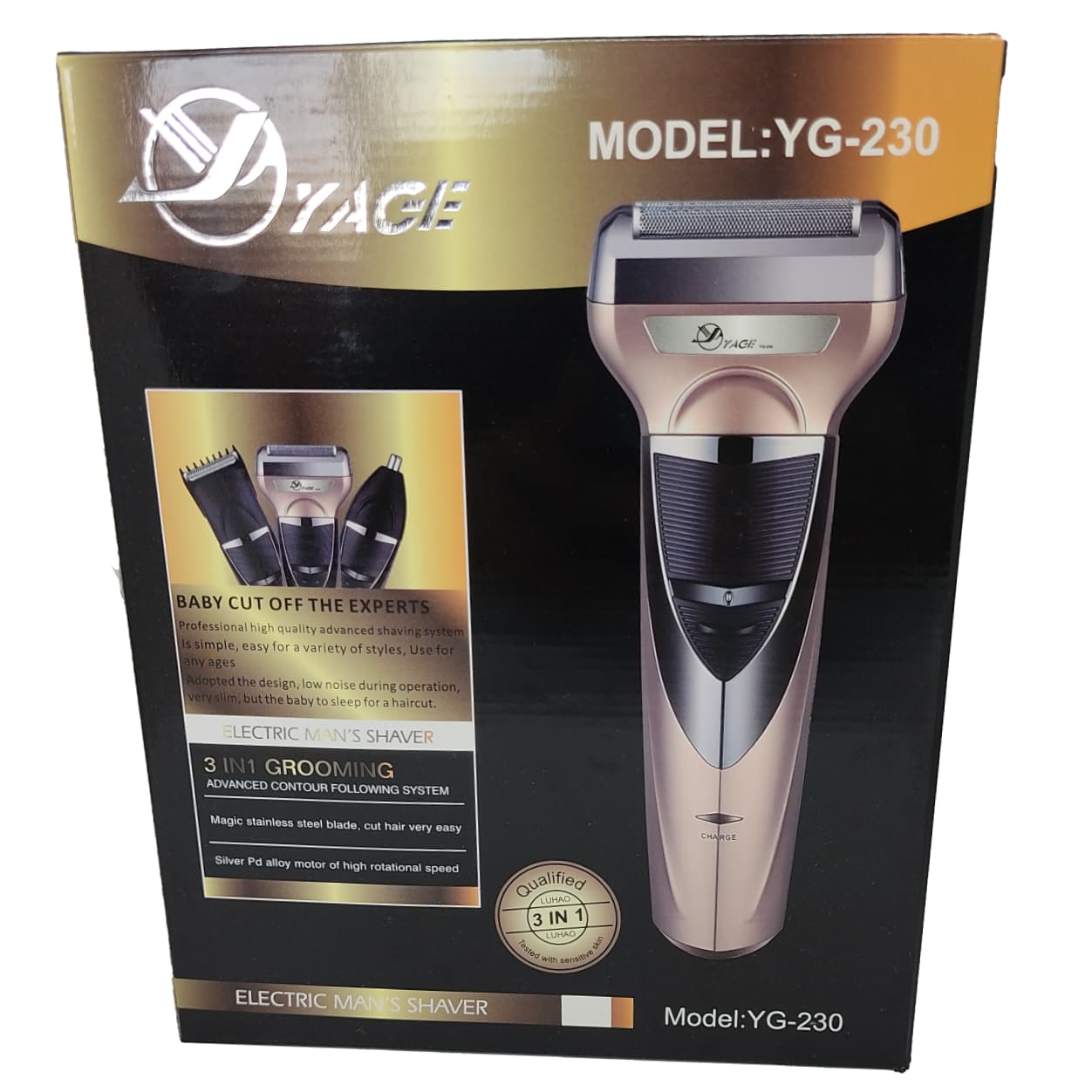 3 in 1 Erkek Bakım Seti Başlıklı Tıraş Makinesi Yage YG-230