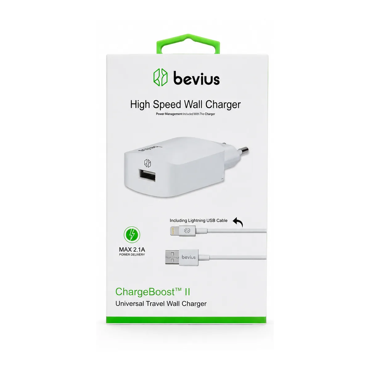 Lightning Beyaz 10W Kablolu Duvar Şarj Cihazı BVS-CH416