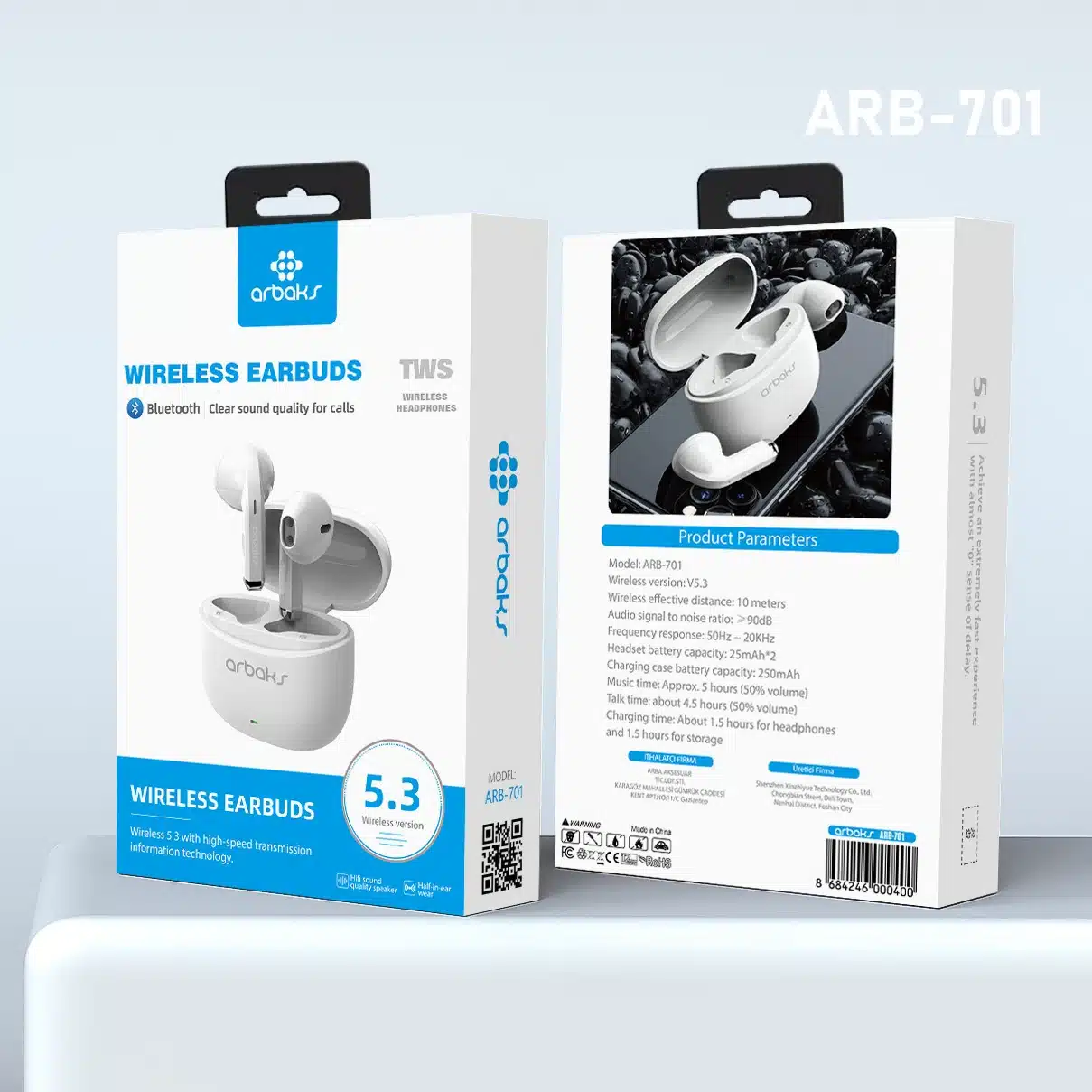 Ios Android Uyumlu Kablosuz Bluetooth Kulaklık Arb-701