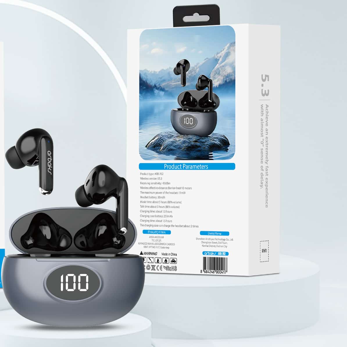 Ios Android Uyumlu Kablosuz Bluetooth Kulaklık Arb-702