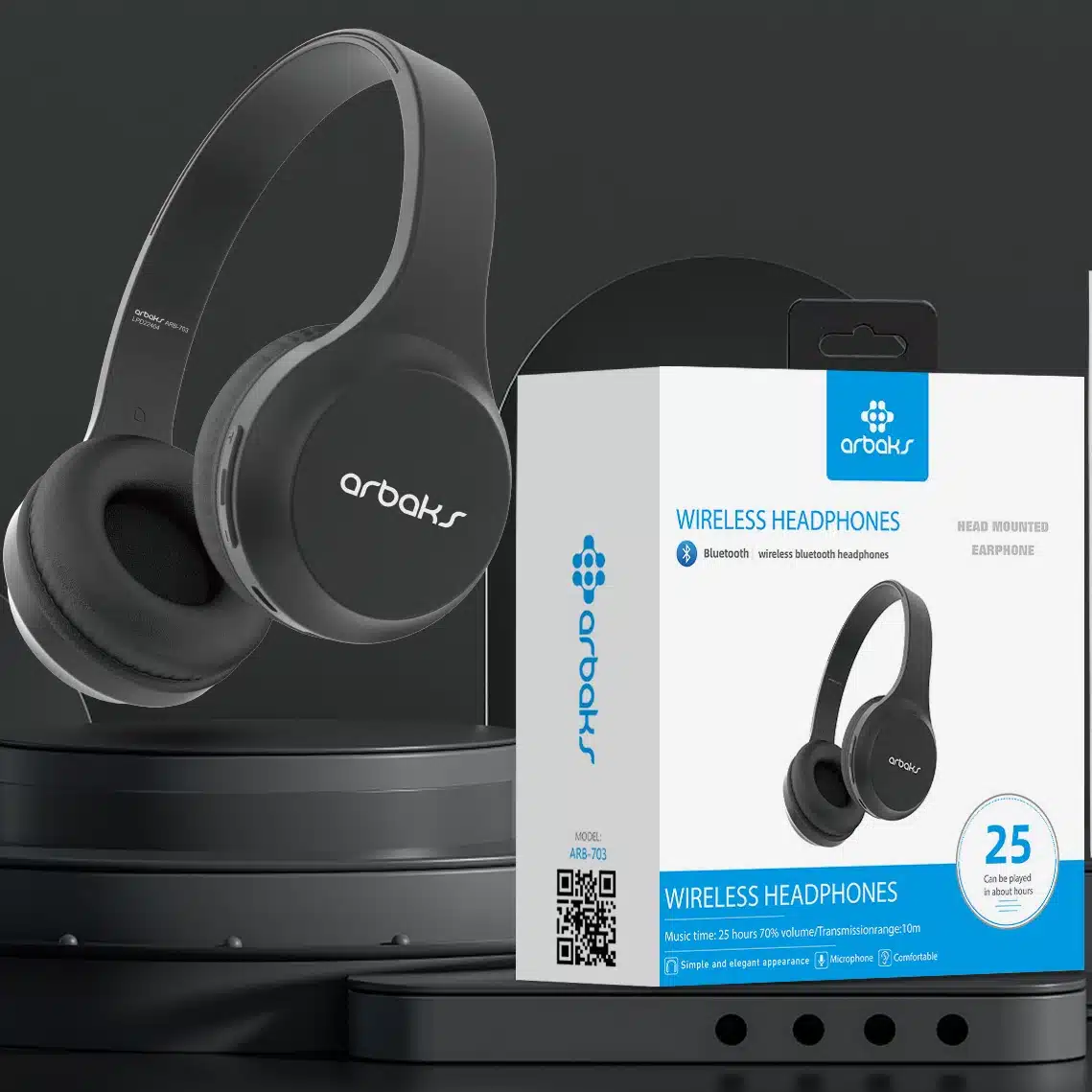 Ios Android Uyumlu Kablosuz Bluetooth Kulaklık Arb-703