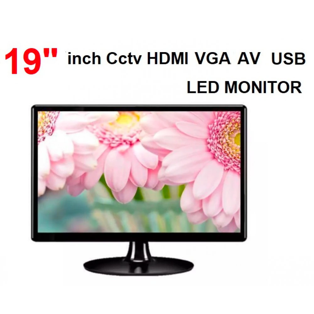 19”inc 1080P Hoparlörlü Led Monitör Hdmi/Vga/Av HBF-MON19
