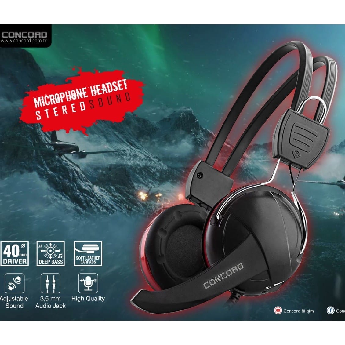 Mikrofonlu Oyuncu Gaming Stereo Kulaklık C-947
