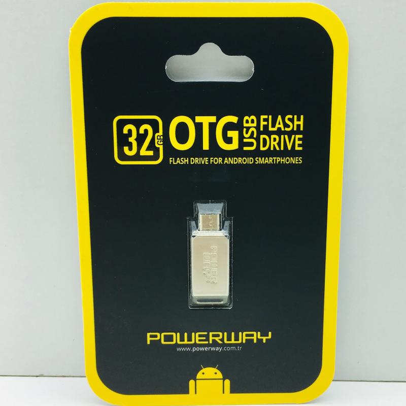 32 GB Metal *Micro* Otg Flash Bellek PowerWay