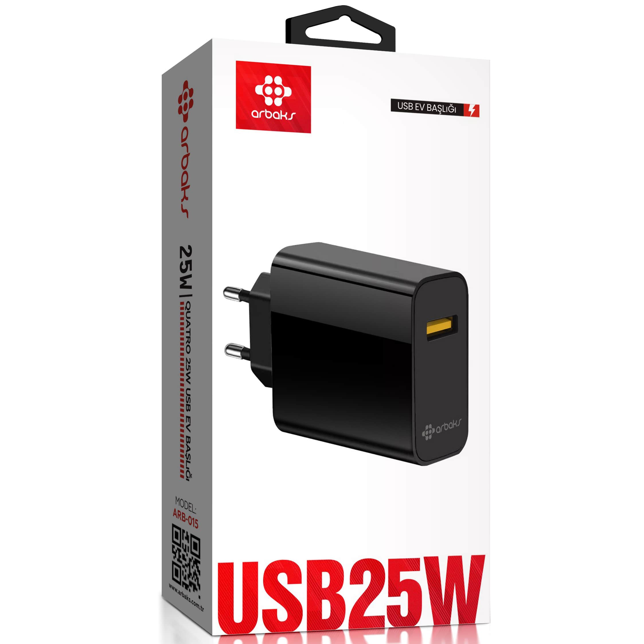 4.1A 25W QUATRO QC3 Hızlı Şarj Cihazı Başlığı Arbaks ARB-015