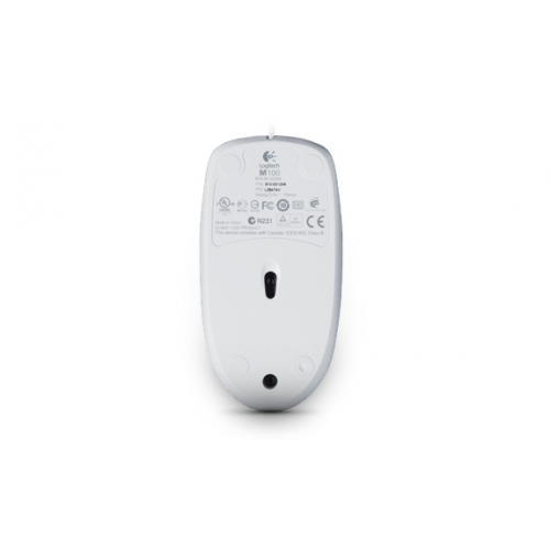 LOGITECH 910-005004, M100, USB Kablolu, 1000dpi, Optik, 3 Tuşlu, Beyaz Mouse