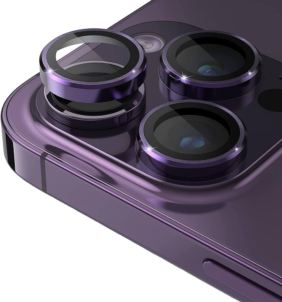 16 Pro / 15 Pro / 14 Pro / 16 Pro Max / 15 Pro Max / 14 Pro Max – Kamera Lens Koruyucu (Mor)