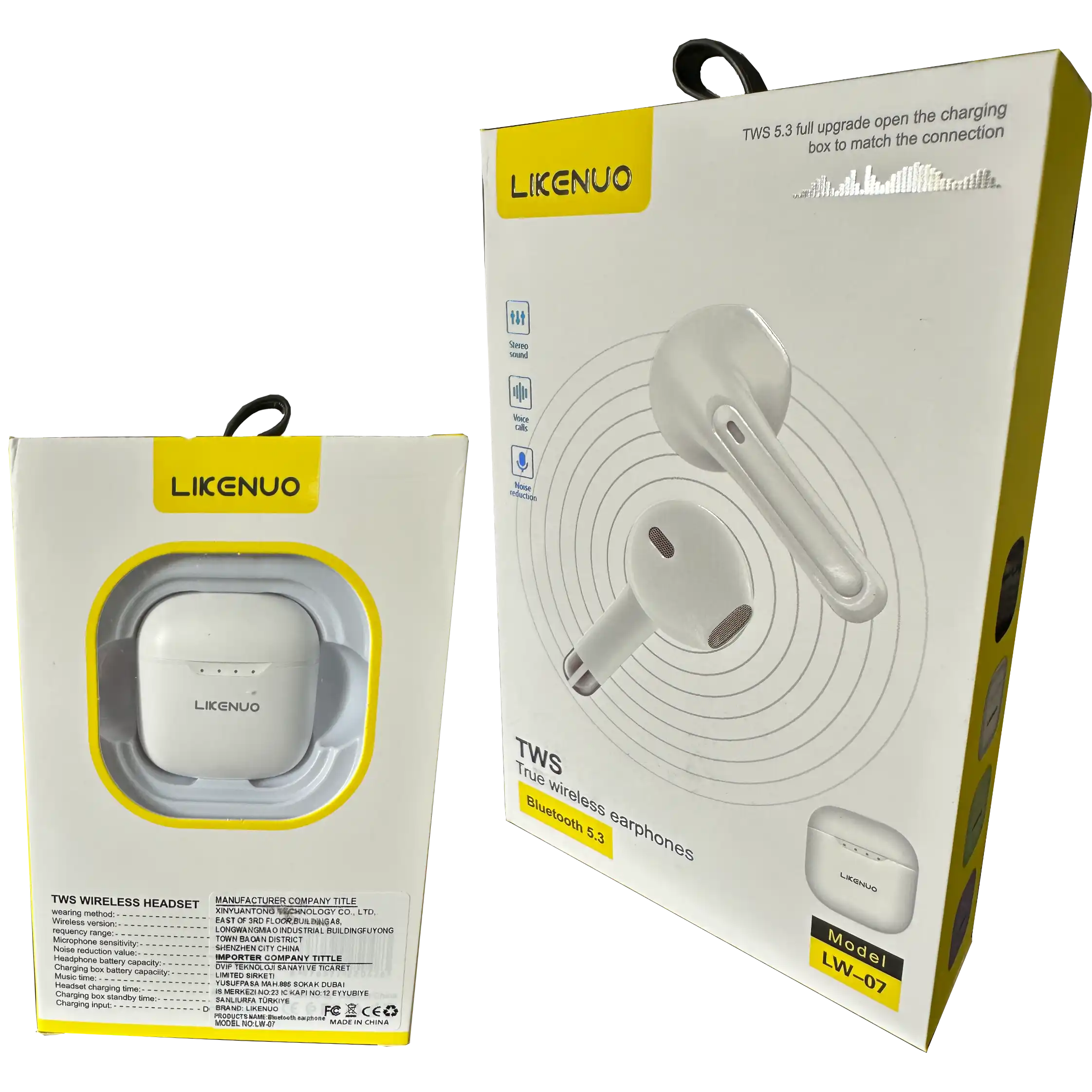 Likenuo LW-07 TWS Bluetooth 5.3 Kablosuz Kulaklık Dokunmatik Stereo