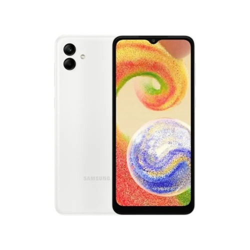 SAMSUNG SM-A045F/DS, GALAXY A04, Beyaz, 64Gb, 4Gb Ram, 8 Çekirdek, 6,5inc Ekran, 5Mpix Ön 50Mpix Arka Kamera, Türkiye Garantili