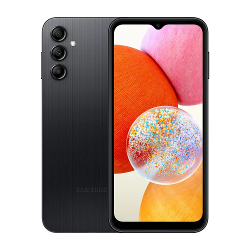 SAMSUNG SM-A145F/DS GALAXY A14 Siyah, 128Gb, 4Gb Ram, 8 Çekirdek, 6,6inc Ekran, 13Mpix Ön 50Mpix Arka Kamera, Türkiye Garantili