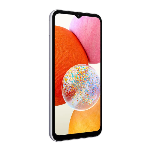 SAMSUNG SM-A145F/DS GALAXY A14 Silver, 128Gb, 4Gb Ram, 8 Çekirdek, 6,6inc Ekran, 13Mpix Ön 50Mpix Arka Kamera, Türkiye Garantili