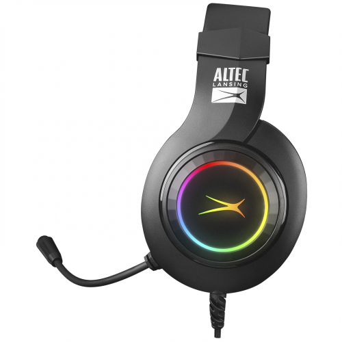 Altec Lansing ALGH9602, Siyah PS4/XBOX/Mobil  Uyumlu, USB+3.5mm, Rainbow Aydınlatma, USB Kablolu, Gaming Mikrofonlu Kulaklık