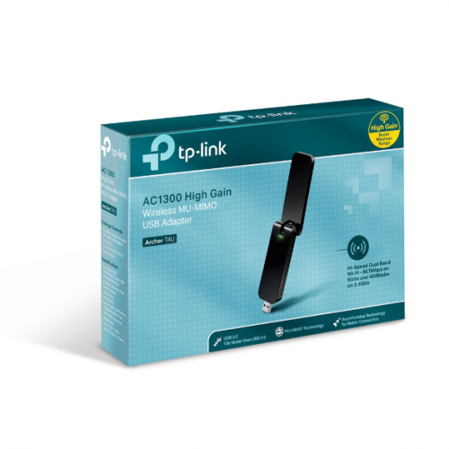 TP-LINK ARCHER-T4U, AC1300, 300-867Mbps, Dual Band, Dahili Anten, USB3.0, WIRELESS ETHERNET