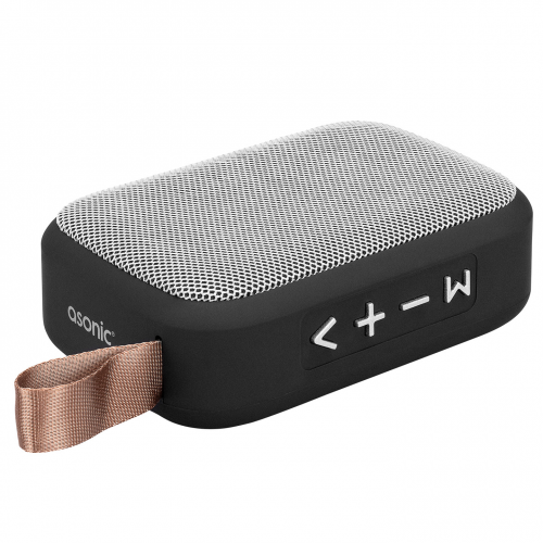 ASONIC AS-02, 3W, USB, TF Kart, 300mAh Batarya, Bluetooth V4.2, Kablosuz, Taşınabilir, Speaker (Gri)