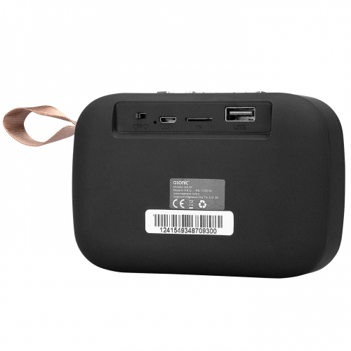 ASONIC AS-02, 3W, USB, TF Kart, 300mAh Batarya, Bluetooth V4.2, Kablosuz, Taşınabilir, Speaker (Gri)