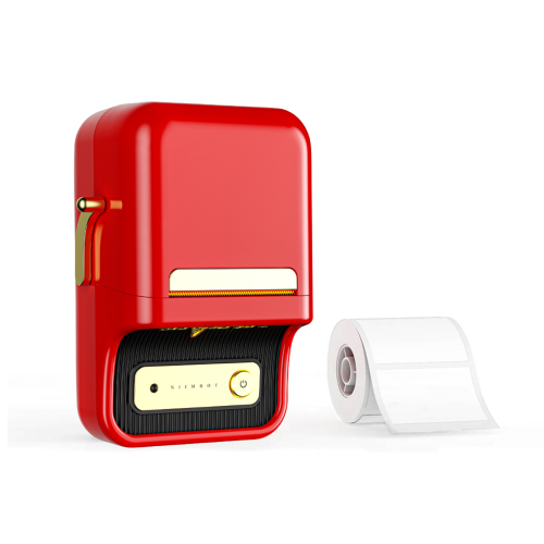 NIIMBOT B21S, Taşınabilir, Mürekkepsiz, Termal Etiket Yazıcı (Bluetooth, Type-C) Kırmızı
