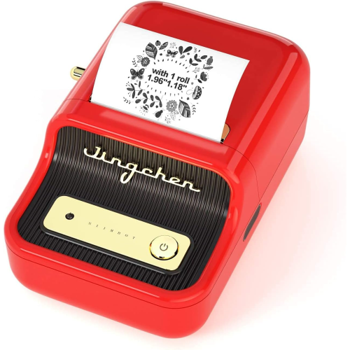 NIIMBOT B21S, Taşınabilir, Mürekkepsiz, Termal Etiket Yazıcı (Bluetooth, Type-C) Kırmızı