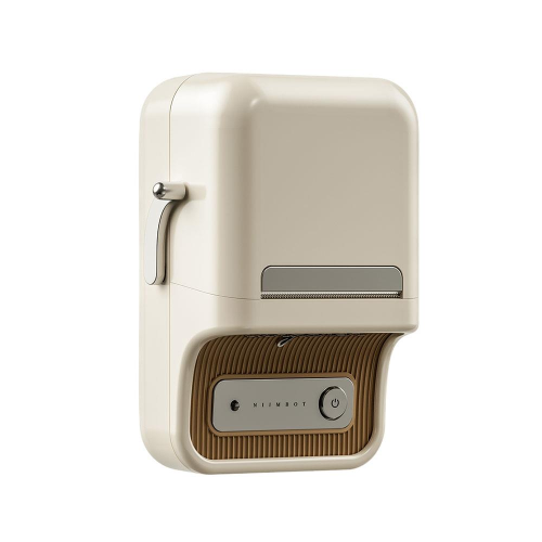 NIIMBOT B21S, Taşınabilir, Mürekkepsiz, Termal Etiket Yazıcı (Bluetooth, Type-C) Krem/Beyaz