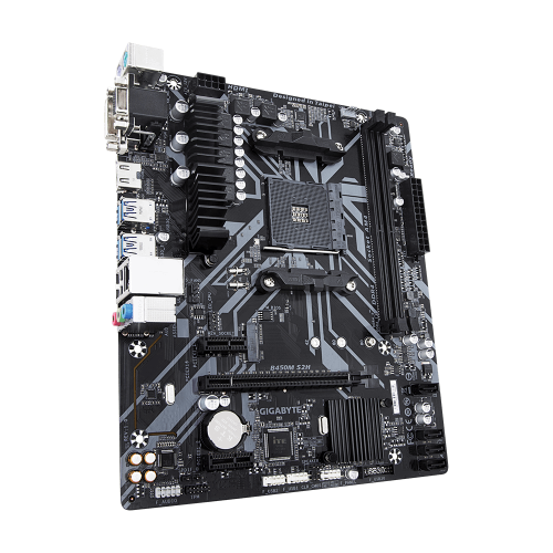 GIGABYTE B450M-S2H, 2xDDR4, M.2, D-SUB, DVI, HDMI, AM4 Soket Anakart