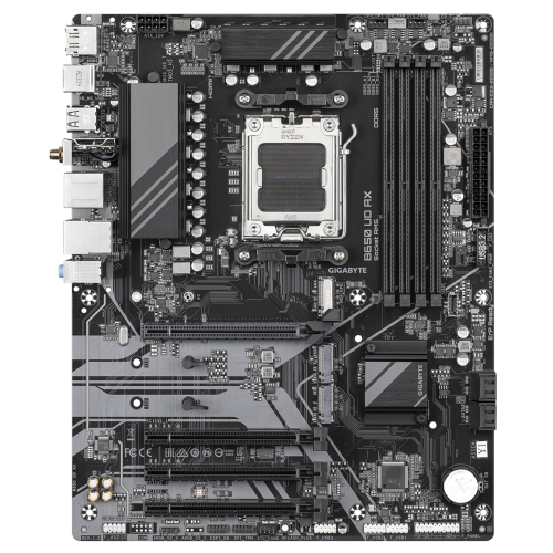 GIGABYTE B650 UD AX, 4xDDR5, 3xM.2, DP, HDMI, Type-C, Wi-Fi 6E, Bluetooth v5.3, AM5 Soket GAMING Anakart