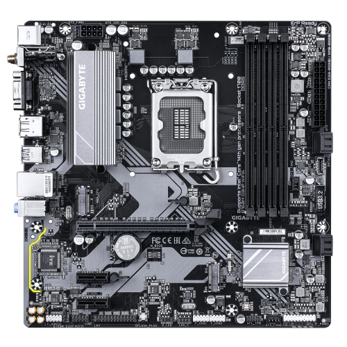 GIGABYTE B760M D3HP WIFI6, 4xDDR5, 2xM.2, DP, HDMI, VGA, Wi-Fi 6E, Bluetooth v5.3, 12-13.14.Nesil, LGA1700 Soket, Anakart