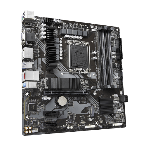 GIGABYTE B760M DS3H DDR4, rev.1.0, 4xDDR4, 2xM.2,  2xDP, HDMI, VGA, 12-13-14.Nesil, LGA1700 Soket, Anakart