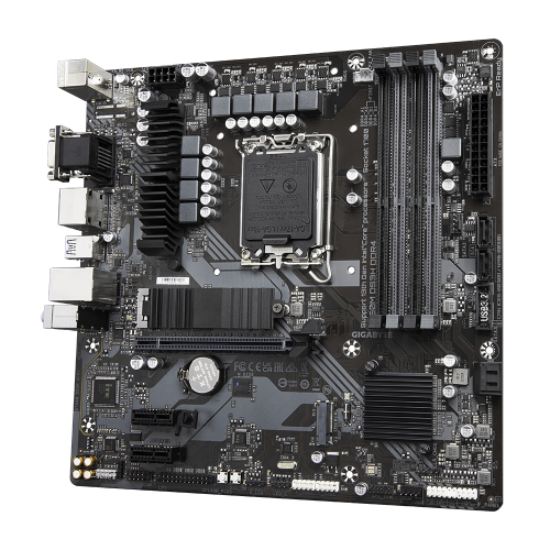 GIGABYTE B760M DS3H DDR4, rev.1.0, 4xDDR4, 2xM.2,  2xDP, HDMI, VGA, 12-13-14.Nesil, LGA1700 Soket, Anakart