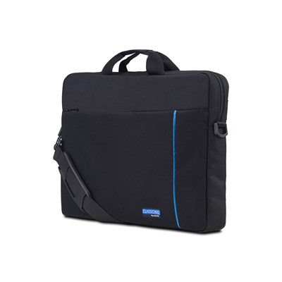 Classone BND700M WTXpro Su Geçirmez Kumaş WorkStation4 15.6 inch Laptop, Notebook Çantası-Siyah/Mavi