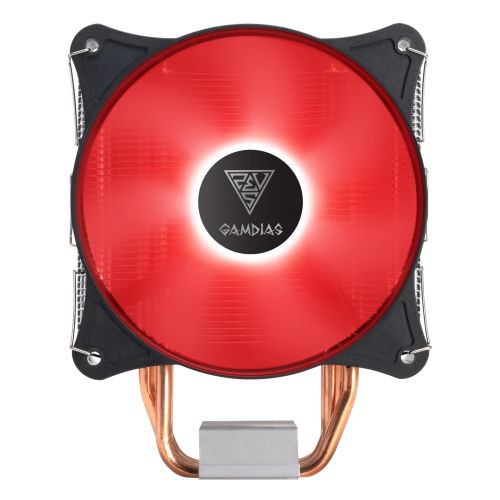GAMDIAS BOREAS E1-410, RED Lights, 120mm CPU  Kule Tipi Hava Soğutma, Doğrudan Temas Teknolojisine Sahip 4 adet Gelişmiş Bakır Isı Borusu (AMD AM4 ve INTEL Tüm işlemciler ile uyumlu)