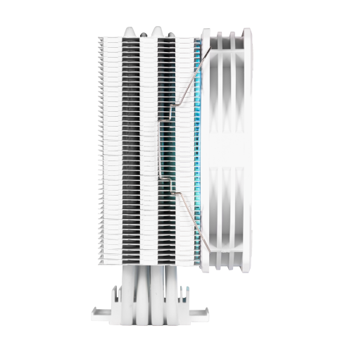 GAMDIAS BOREAS E1-410 WH, White Edition, 120mm, CPU Kule Tipi Hava Soğutma, Doğrudan Temas Teknolojisine Sahip 4 adet Gelişmiş Bakır Isı Borusu (AMD AM4-AM5 ve INTEL Tüm işlemciler ile uyumlu)