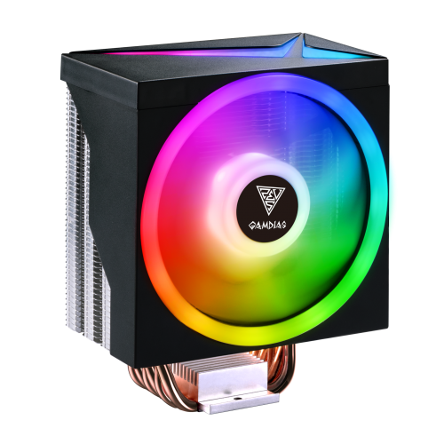 GAMDIAS BOREAS M1-610, LED Lights, 120mm, CPU  Kule Tipi Hava Soğutma, Doğrudan Temas Teknolojisine Sahip 6 adet Gelişmiş Bakır Isı Borusu (AMD AM4-AM5 ve INTEL Tüm işlemciler ile uyumlu)