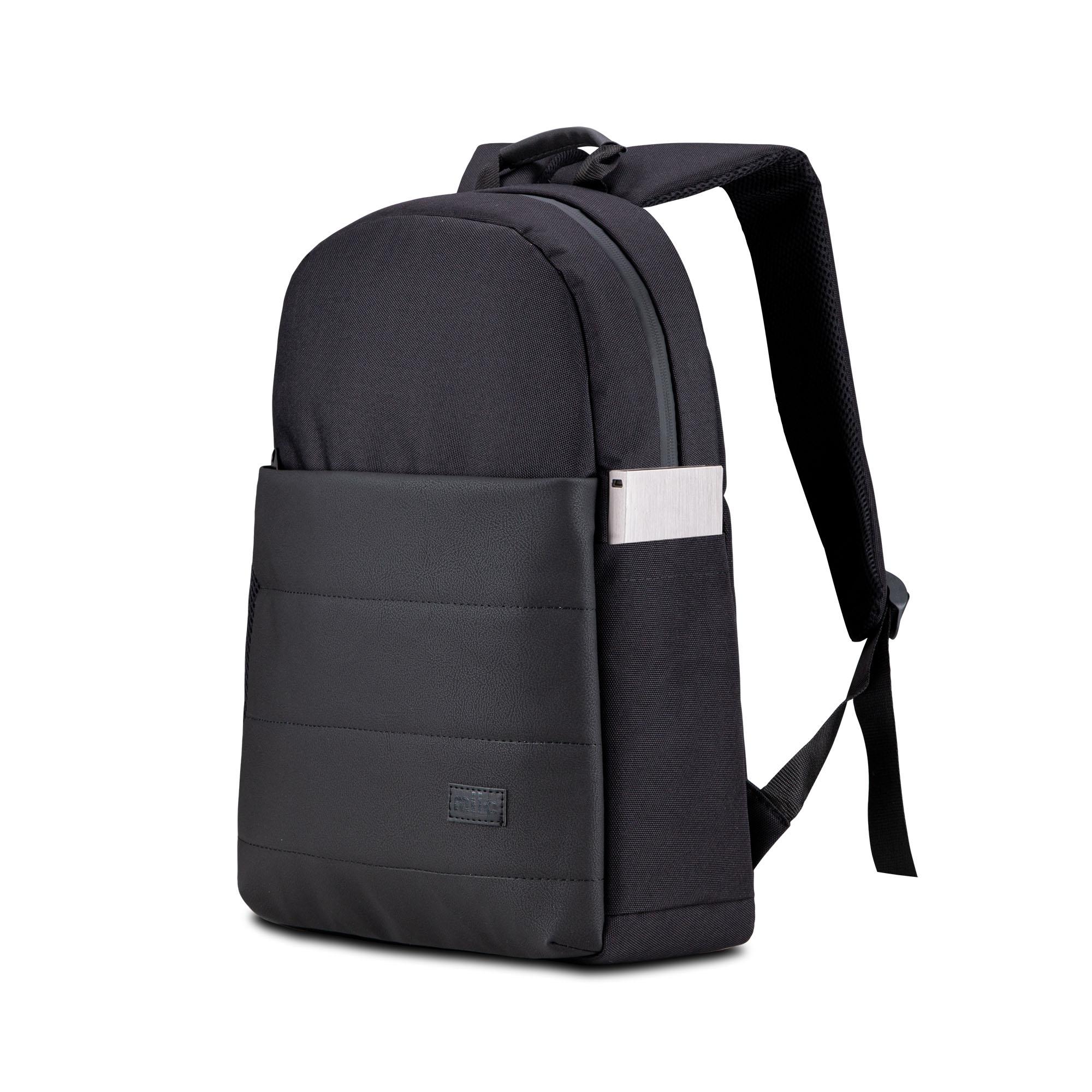 Classone Mila TX100 Serisi 15,6 inch , Su Geçirmez Kumaş ve Su Geçirmez fermuar Notebook, Laptop , Macbook  Sırt Çantası -Siyah