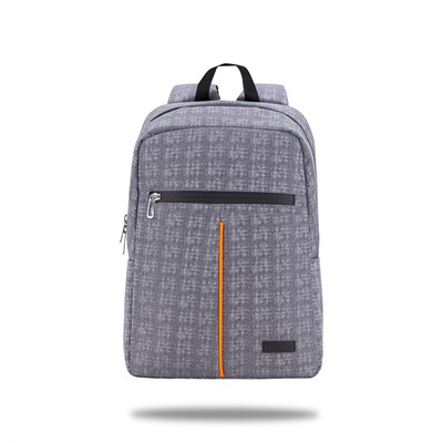 Classone WTX506GT Pro 15.6 inch uyumlu WTXpro Su Geçirmez Kumaş, Su Geçirmez Fermuar, Macbook , Laptop , Notebook Sırt Çantası -Gri/Turuncu