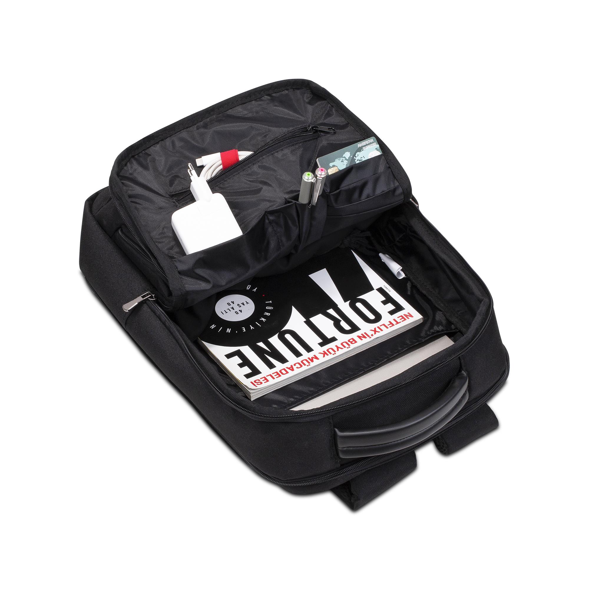 Classone BP-BS100  Business VIP B1 - Serisi 15.6 inch Uyumlu WTX Pro Su Geçirmez Kumaş Laptop Sırt Çantası -Siyah