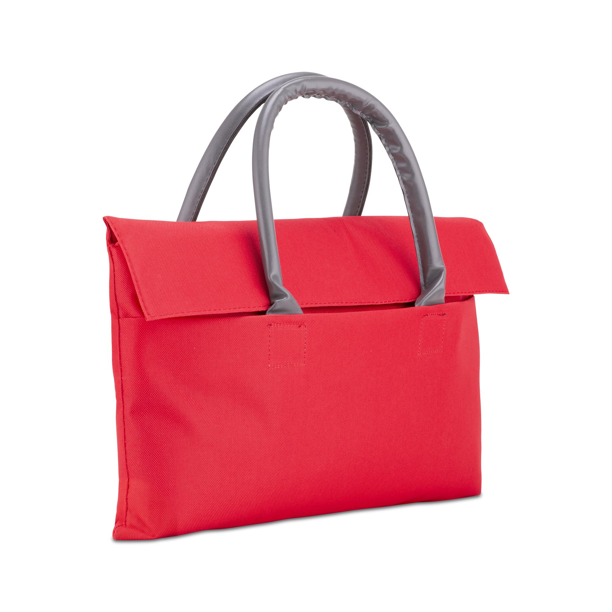 Classone BYN-EL002 WTXPro Su Geçirmez Kumaş 13-14 inch Bayan Laptop El Çantası- Tote Bag – Kırmızı