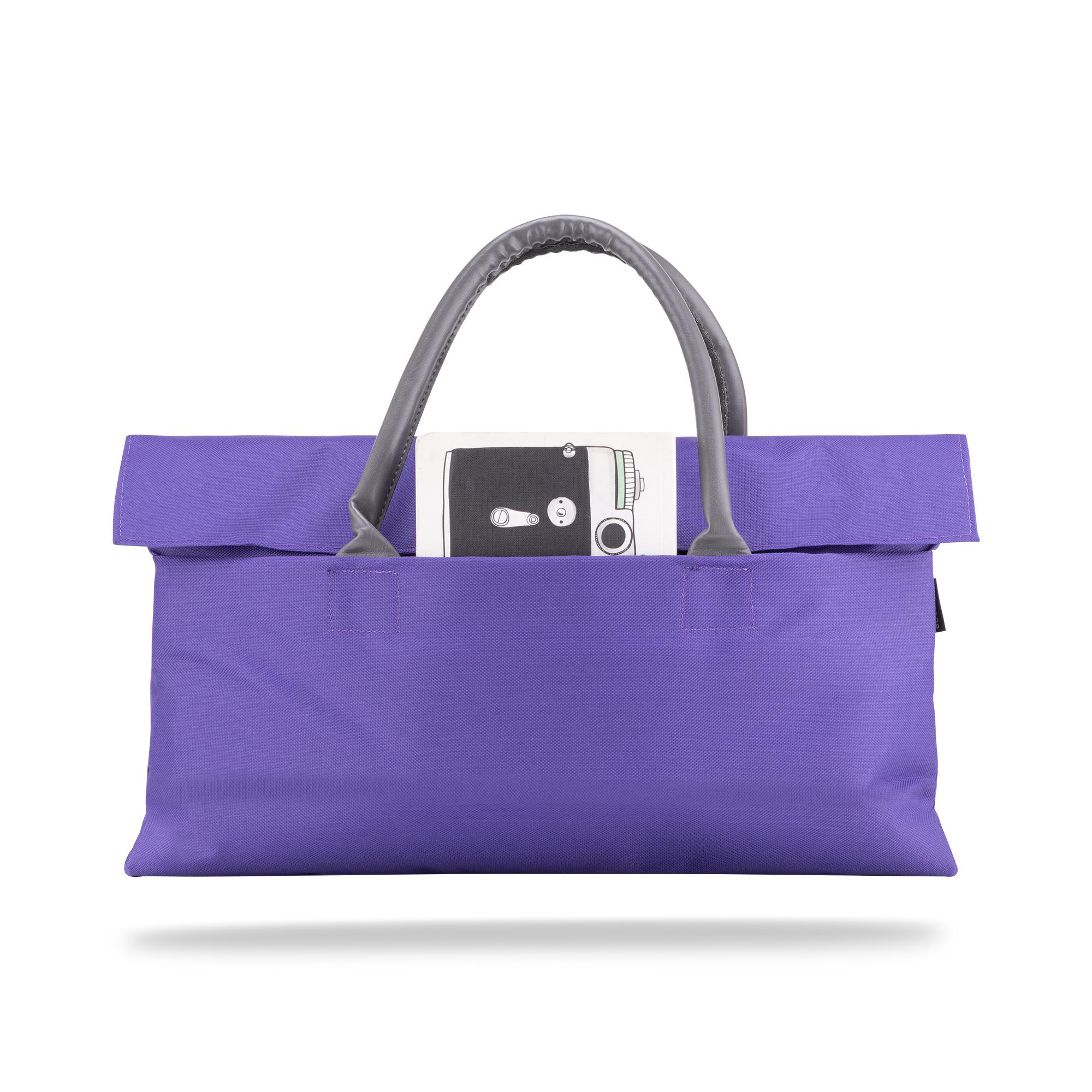 Classone BYN-EL003 WTXPro Su Geçirmez Kumaş 13-14 inch Bayan Laptop El Çantası- Tote Bag – Mor