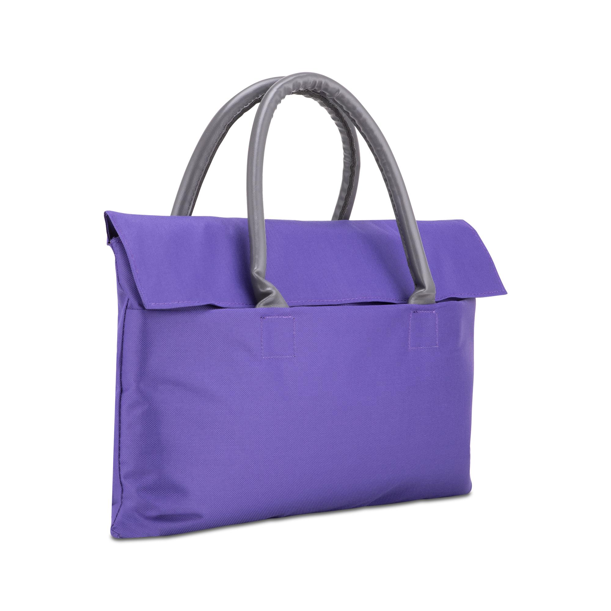 Classone BYN-EL003 WTXPro Su Geçirmez Kumaş 13-14 inch Bayan Laptop El Çantası- Tote Bag – Mor
