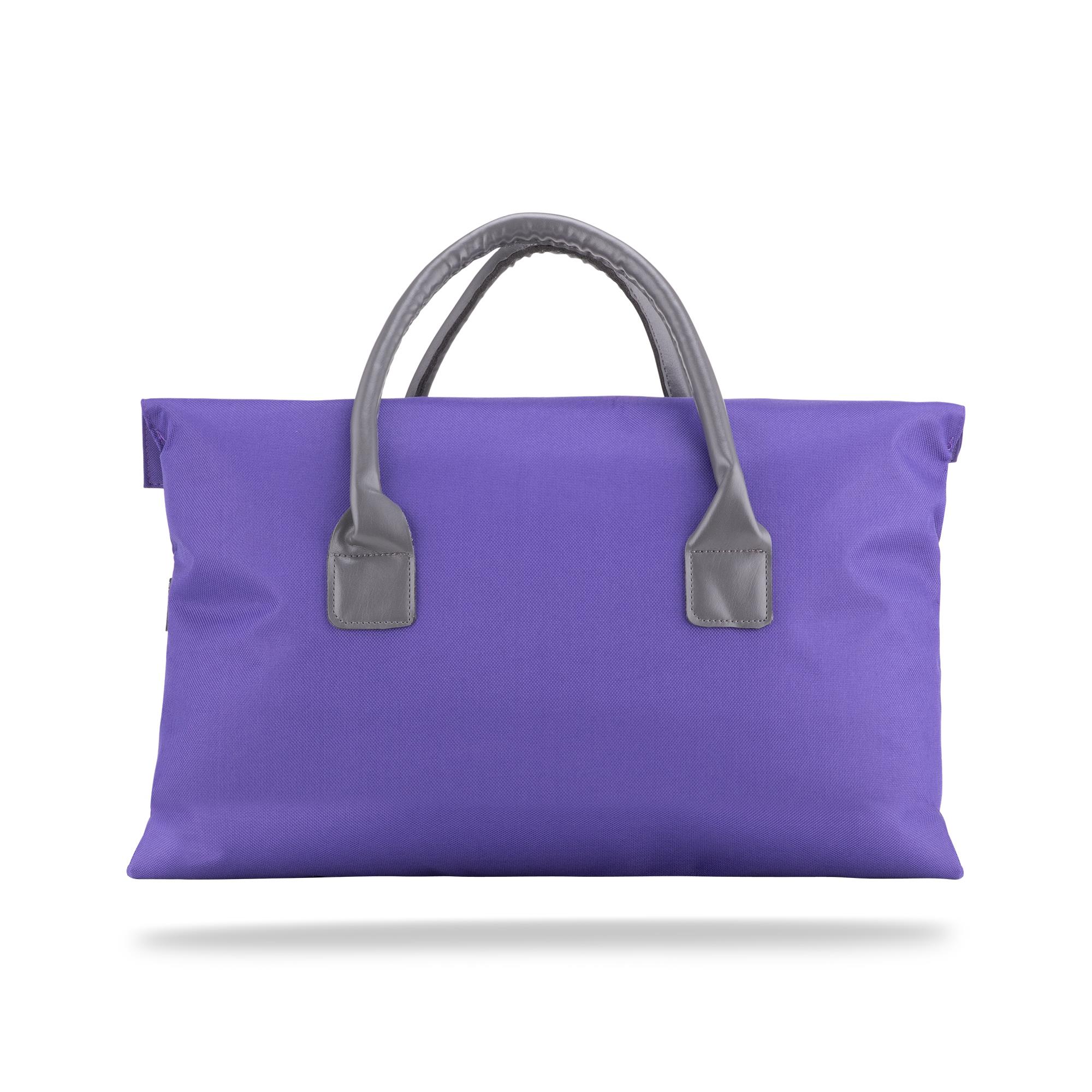 Classone BYN-EL003 WTXPro Su Geçirmez Kumaş 13-14 inch Bayan Laptop El Çantası- Tote Bag – Mor