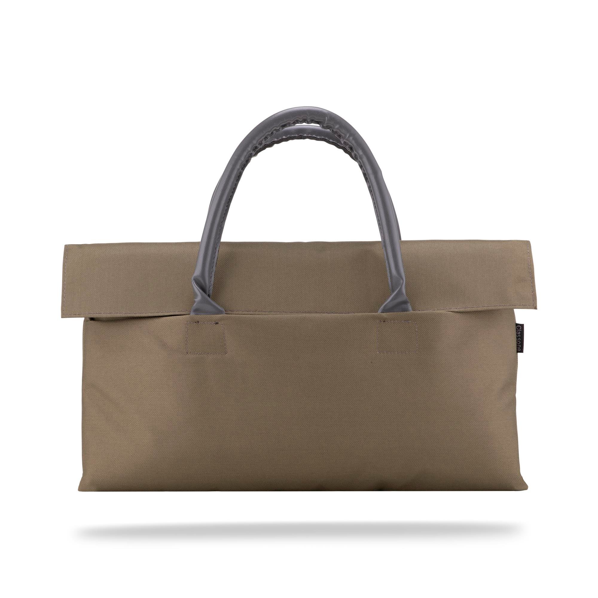 Classone BYN-EL007 WTXPro Su Geçirmez Kumaş 13-14 inch Bayan Laptop El Çantası- Tote Bag – Yeşil