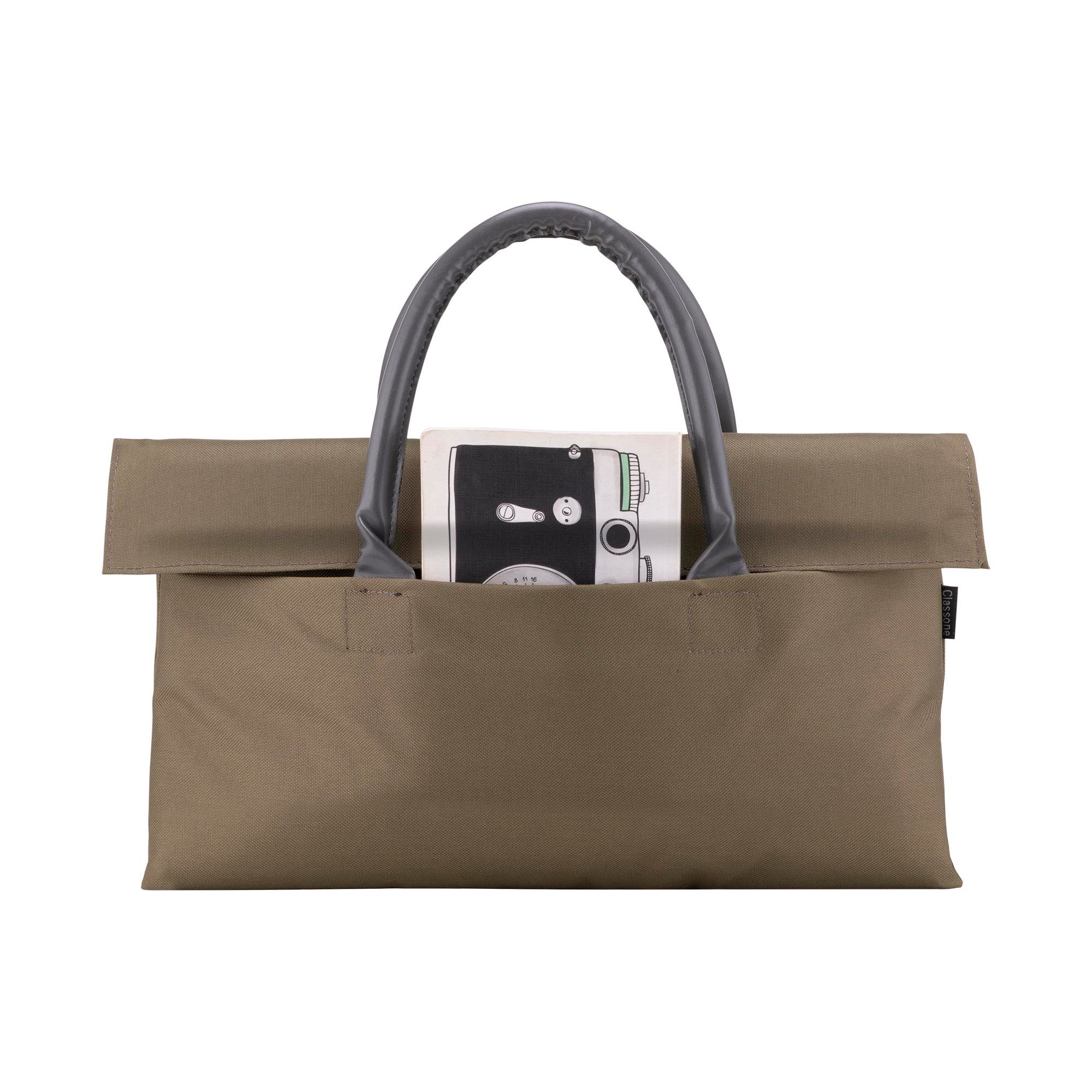 Classone BYN-EL007 WTXPro Su Geçirmez Kumaş 13-14 inch Bayan Laptop El Çantası- Tote Bag – Yeşil