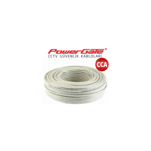 PowerGate CELL 128mt, 2+1 (2x0,22+0,25) CCA,  CCTV Güvenlik Kablosu