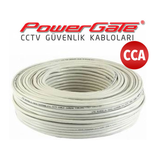 PowerGate CELL 70mt, 2+1 (2x0,22+0,25) CCA,  CCTV Güvenlik Kablosu