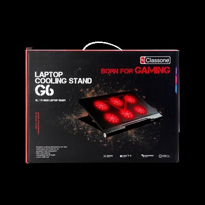 CLASSONE G6 GAMİNG NOTEBOOK SOGUTUCU, 14-17 İNCH,6 FAN, 2 USB, 4X STAND ÖZELLİĞİ