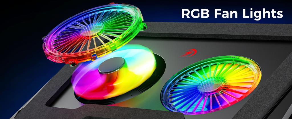 Classone GT102 Gaming Laptop Soğutucu, 2200rpm , Rgb Işıklı , Led Display , Notebook Soğutucu Stand