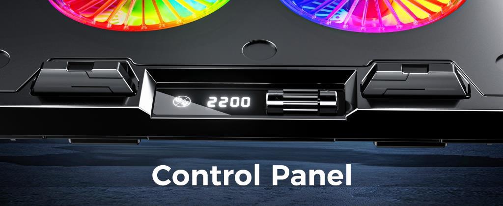 Classone GT102 Gaming Laptop Soğutucu, 2200rpm , Rgb Işıklı , Led Display , Notebook Soğutucu Stand