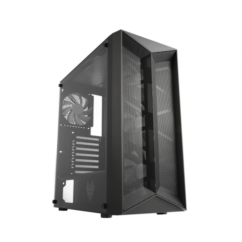 FSP CMT211A Mid Tower, 550W Siyah, Temperli Cam, RGB, ATX GAMING KASA