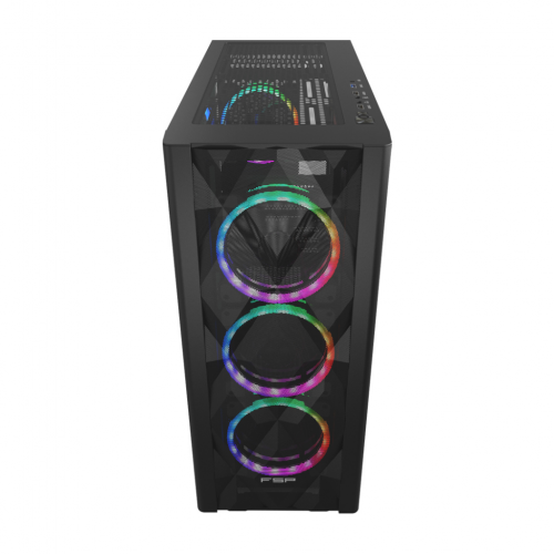 FSP CMT595AL Mid Tower, 850W 80+ Bronze, Siyah,  Temperli Cam, RGB, ATX GAMING KASA