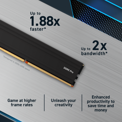 CRUCIAL CP2K16G56C46U5, 32Gb (2x16Gb), 5600Mhz, DDR5, 1.1V, CL46, PRO Serisi, Soğutuculu, Desktop RAM (By Micron)